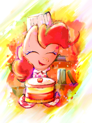 Size: 2732x3642 | Tagged: safe, artist:lydia, derpibooru import, pinkie pie, pony, g4, cake, food, open mouth, smiling