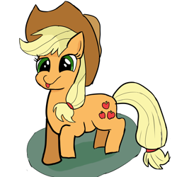 Size: 2596x2596 | Tagged: safe, artist:sgtpimienta, derpibooru import, applejack, earth pony, pony, g4, female, simple background