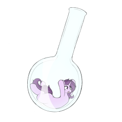 Size: 2048x2048 | Tagged: safe, artist:czu, derpibooru import, oc, oc only, oc:czupone, pony, unicorn, boiling flask, eye clipping through hair, frown, glass, high res, horn, micro, open mouth, simple background, solo, transparent background, unicorn oc, vial