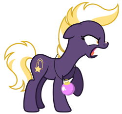 Size: 6810x6401 | Tagged: safe, artist:estories, derpibooru import, oc, oc only, oc:wildheart, earth pony, pony, g4, absurd resolution, angry, christmas ball, female, mare, simple background, solo, transparent background, vector
