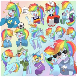 Size: 2048x2048 | Tagged: safe, artist:cerise, derpibooru import, rainbow dash, tank, pegasus, pony, equestria girls, g4, female, self paradox, self ponidox