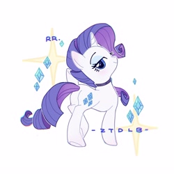 Size: 3000x3000 | Tagged: safe, artist:ztdlb, derpibooru import, rarity, pony, unicorn, butt, cutie mark, female, gem, mare, plot, simple background, smiling, solo, white background