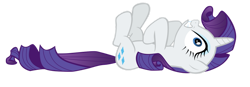 Size: 1024x358 | Tagged: safe, artist:tardifice, rarity, pony, unicorn, cute, female, mare, on back, raribetes, simple background, solo, transparent background, vector