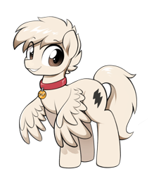 Size: 1668x1905 | Tagged: safe, artist:moozua, derpibooru import, oc, oc only, oc:bolt the super pony, pegasus, pony, 2024 community collab, derpibooru community collaboration, male, simple background, solo, stallion, transparent background, wings