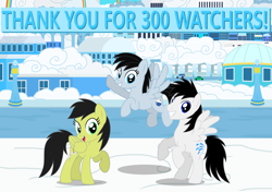 Size: 8000x5637 | Tagged: safe, artist:creedyboy124, derpibooru import, oc, oc:chloe park, oc:sadie park, oc:shane park, pegasus, g4, female, male, mare, stallion, thank you, trio