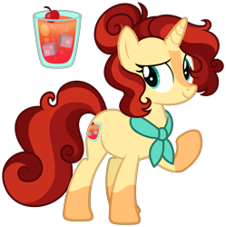 Size: 1531x1537 | Tagged: safe, artist:strawberry-spritz, derpibooru import, oc, oc only, pony, unicorn, female, mare, offscreen character, offspring, parent:cherry jubilee, parent:sunburst, simple background, solo, transparent background