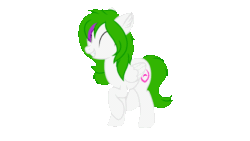 Size: 1200x675 | Tagged: safe, artist:heir_of_the_shadow, derpibooru import, oc, oc:dife, pegasus, pony, animated, commission, cute, dancing, female, gif, green mane, happy, mare, simple background, solo, transparent background, trotting, trotting in place