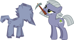 Size: 5486x3000 | Tagged: safe, artist:cloudy glow, derpibooru import, limestone pie, earth pony, pony, hearthbreakers, female, mare, pickaxe, rock, simple background, solo, transparent background, vector