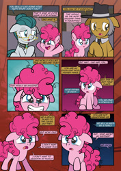 Size: 1920x2715 | Tagged: safe, artist:alexdti, derpibooru import, cloudy quartz, igneous rock pie, pinkie pie, pony, comic:how we met, female, filly, filly pinkie pie, foal, younger