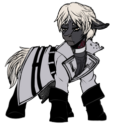 Size: 1944x2160 | Tagged: safe, artist:brainiac, derpibooru import, oc, oc:waters, earth pony, pony, final fantasy, final fantasy xiv, male, ponified, simple background, solo, species swap, stallion, thancred waters, transparent background