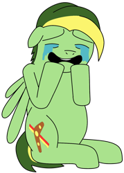 Size: 864x1205 | Tagged: safe, artist:didgereethebrony, oc, oc:didgeree, pegasus, pony, 1000 hours in ms paint, autistic screeching, crying, mental breakdown, solo, tears of pain, teary eyes, vent art