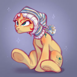 Size: 3000x3000 | Tagged: safe, artist:amishy, derpibooru import, oc, oc only, oc:sheron, pony, unicorn, angry, cap, cute, female, frog (hoof), frown, hat, madorable, mare, solo, unamused, underhoof