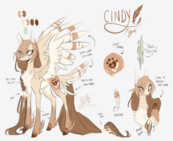 Size: 4968x4037 | Tagged: safe, artist:iheyyasyfox, derpibooru import, oc, oc only, oc:cindy fugax, pegasus, pony, absurd resolution, adopted offspring, chest fluff, coat markings, concave belly, eye clipping through hair, feathered fetlocks, female, long mane, long tail, mare, pale belly, parent:fluttershy, reference sheet, ribbon, simple background, slender, socks (coat marking), solo, spread wings, tail, tail feathers, thin, white background, wings