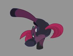 Size: 6500x5000 | Tagged: safe, derpibooru import, tempest shadow, pony, unicorn, g4, armor, butt, clothes, female, gray background, hooves, mane, mare, plot, simple background, solo, tail, tight clothing