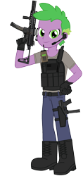 Size: 1080x2280 | Tagged: safe, artist:edy_january, artist:georgegarza01, derpibooru import, edit, spike, human, better together, equestria girls, g4, armor, body armor, call of duty, call of duty: modern warfare 2, clothes, equipment, gears, gun, handgun, human spike, humanized, ibispaint x, kg-9 smc, machine pistol, military, mpx, pistol, remake, shirt, sig sauer mpx, simple background, soldier, solo, special forces, submachinegun, tactical vest, task forces 141, tec 9, transparent background, united states, vector, vector edit, vest, weapon