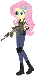 Size: 1678x3600 | Tagged: safe, artist:edy_january, artist:starryshineviolet, derpibooru import, edit, fluttershy, human, better together, equestria girls, g4, armor, assault rifle, body armor, boots, butterfly hairpin, clothes, denim, equipment, female, gears, gloves, gun, handgun, hk416, jeans, m1911, m27, military, pants, pistol, rifle, shirt, shoes, simple background, soldier, solo, special forces, tactical vest, task forces 141, transparent background, united states, vector, vector edit, vest, weapon, white shirt