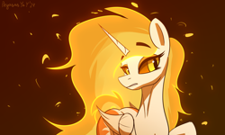 Size: 5000x3000 | Tagged: safe, artist:pegasusyay, derpibooru import, daybreaker, princess celestia, alicorn, pony, g4, female, fire, looking at each other, looking at someone, mare, solo