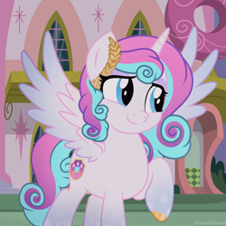 Size: 2000x2000 | Tagged: safe, artist:lovinglypromise, derpibooru import, oc, oc only, oc:lovely promise, pony, canterlot, canterlot gardens, date, date night, dinner, female, flirting, garden, looking at you, night, not flurry heart, offspring, parent:princess cadance, parent:shining armor, parents:shiningcadance, seductive look, seductive pose, smiling, smiling at you, snow, snowflake, solo