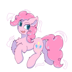 Size: 674x667 | Tagged: safe, artist:infinaitly, derpibooru import, pinkie pie, earth pony, pony, g4, chest fluff, simple background, solo, white background