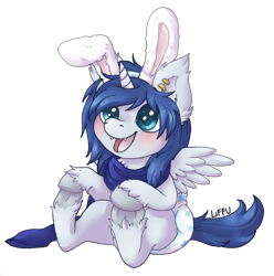 Size: 1260x1272 | Tagged: source needed, safe, artist:liffu, derpibooru import, oc, oc only, oc:prince nova, alicorn, baby, cute, diaper, ear fluff, ears, hooves, simple background, solo, spread wings, transparent background, wings