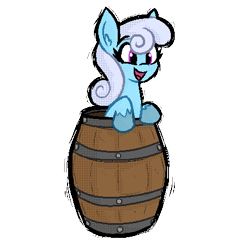 Size: 413x437 | Tagged: safe, artist:daze, derpibooru import, linky, shoeshine, earth pony, pony, g4, barrel, female, happy, mare, open mouth, open smile, simple background, smiling, solo, transparent background