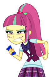 Size: 900x1342 | Tagged: safe, derpibooru import, edit, edited screencap, screencap, sour sweet, human, equestria girls, g4, angry, background removed, looking at someone, png, simple background, solo, transparent background