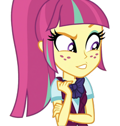 Size: 1368x1434 | Tagged: safe, derpibooru import, edit, edited screencap, screencap, sour sweet, human, equestria girls, g4, background removed, confused, looking at something, png, simple background, solo, transparent background