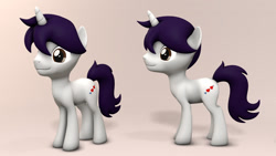 Size: 1920x1080 | Tagged: safe, artist:whiteskypony, derpibooru import, oc, oc:caring slash, pony, 3d, male, solo, stallion