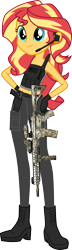 Size: 1395x4836 | Tagged: safe, artist:edy_january, artist:twilirity, derpibooru import, edit, sunset shimmer, human, better together, equestria girls, g4, armor, assault rifle, bare shoulders, body armor, boots, call of duty, call of duty: modern warfare 2, clothes, combat knife, equipment, gears, gloves, gun, handgun, knife, m4a1, military, pistol, rifle, shirt, shoes, simple background, sleeveless, soldier, solo, special forces, tactical vest, tanktop, task forces 141, transparent background, united states, usp, vector, vector edit, vest, weapon