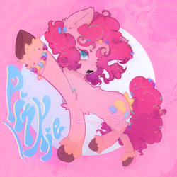 Size: 2048x2048 | Tagged: safe, artist:vinnylll, derpibooru import, pinkie pie, earth pony, pony, g4, kandi, redesign, solo