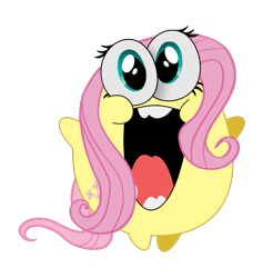 Size: 1043x1098 | Tagged: safe, artist:steamhappiest, derpibooru exclusive, derpibooru import, edit, fluttershy, pony, g4, abomination, emoji, meme, simple background, solo, steam (software), steamhappy, transparent background, wat