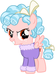 Size: 1285x1705 | Tagged: safe, derpibooru import, edit, cozy glow, pegasus, pony, g4, clothes, cozybetes, cute, evil grin, female, filly, foal, grin, simple background, smiling, solo, transparent background, winter outfit