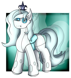 Size: 1184x1300 | Tagged: safe, artist:thebenalpha, derpibooru import, oc, oc:grazia, changeling, changeling queen, original species, gift art, plushie, simple background