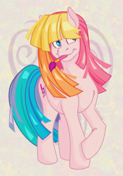 Size: 1056x1506 | Tagged: safe, artist:pigeorgien, derpibooru import, toola roola, earth pony, pony, g3, g3.5, female, mare, mouth hold, paintbrush, solo