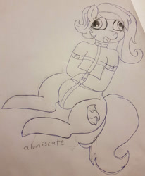 Size: 800x973 | Tagged: safe, artist:alviniscute, derpibooru import, oc, oc only, oc:eden shallowleaf, pegasus, pony, bondage, cutie mark, insanity, solo, straitjacket, traditional art