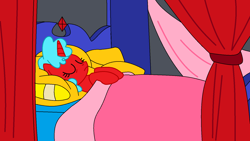 Size: 1596x898 | Tagged: safe, artist:brightstar40k, derpibooru import, oc, oc:sweetie peach, alicorn, alicorn oc, horn, sleeping, solo, wings