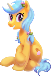 Size: 1074x1600 | Tagged: safe, artist:crystalightx, derpibooru exclusive, derpibooru import, oc, oc only, oc:rubin hood, pony, unicorn, 2024 community collab, cute, derpibooru community collaboration, female, hairpin, horn, mare, simple background, smiling, solo, transparent background, unicorn oc