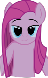 Size: 3528x5729 | Tagged: safe, artist:retroponybro, derpibooru import, pinkie pie, earth pony, pony, semi-anthro, g4, female, human shoulders, inkscape, long mane, looking at you, mare, pinkamena diane pie, simple background, smiling, smiling at you, solo, transparent background, vector