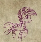 Size: 137x141 | Tagged: dead source, safe, artist:nicole gauss, derpibooru import, pony, zebra, g3, g3.5, g4, concept art, cutie mark, solo, unnamed character, unnamed pony, unnamed zebra, what could have been