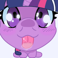 Size: 2000x2000 | Tagged: safe, artist:bubblegooey, derpibooru import, twilight sparkle, alicorn, pony, g4, :p, blushing, boop, breaking the fourth wall, cute, female, fourth wall, high res, licking, licking the fourth wall, looking at you, mare, noseboop, perspective, purple eyes, silly, simple background, sitting, solo, tongue, tongue out, twiabetes, white background