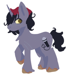 Size: 1263x1417 | Tagged: safe, artist:clandestine, derpibooru import, pony, unicorn, gerard way, horn, messy mane, my chemical romance, ponified, simple background, solo, species swap, transparent background