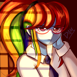 Size: 3000x3000 | Tagged: safe, artist:marubup, derpibooru import, rainbow dash, human, equestria girls, nerd, nerdy, sunlight