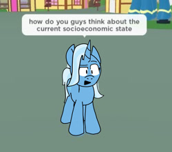 Size: 1887x1668 | Tagged: safe, artist:sketchyboi25, derpibooru import, trixie, pony, unicorn, g4, ponyville, roblox, speech bubble