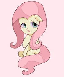 Size: 1158x1385 | Tagged: safe, artist:cerise, derpibooru import, fluttershy, pegasus, pony, g4, open mouth, simple background, sitting, solo