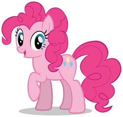 Size: 1263x1209 | Tagged: safe, artist:zslnews, derpibooru import, pinkie pie, earth pony, pony, g4, female, mare, raised hoof, raised leg, simple background, solo, transparent background, vector