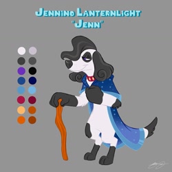 Size: 1195x1195 | Tagged: safe, artist:briannacherrygarcia, derpibooru import, idw, jennino lanternlight, diamond dog, g4, concept art, female, female diamond dog, gray background, reference sheet, season 10, simple background, solo