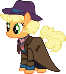 Size: 3000x3373 | Tagged: safe, artist:cloudy glow, derpibooru import, applejack, earth pony, pony, g4, clothes, female, hat, high res, simple background, solo, transparent background, vector