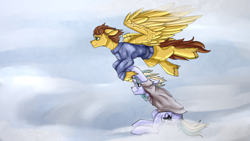 Size: 4000x2250 | Tagged: safe, artist:vendigo, derpibooru import, oc, pegasus, unicorn