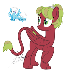 Size: 5000x5416 | Tagged: safe, artist:kaitykat117, derpibooru import, oc, oc only, oc:feather_bloom, oc:mau(kaitykat), pegasus, sphinx, base used, flying, heterochromia, raised leg, simple background, size comparison, smiling, transparent background, vector