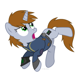 Size: 6000x6000 | Tagged: safe, artist:suramii, derpibooru import, oc, oc only, oc:littlepip, pony, unicorn, fallout equestria, absurd resolution, clothes, female, jumpsuit, mare, simple background, solo, transparent background, vault suit